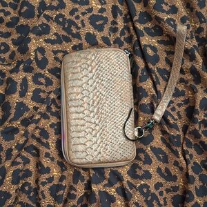 Elegant Brown Textured Women's Clutch